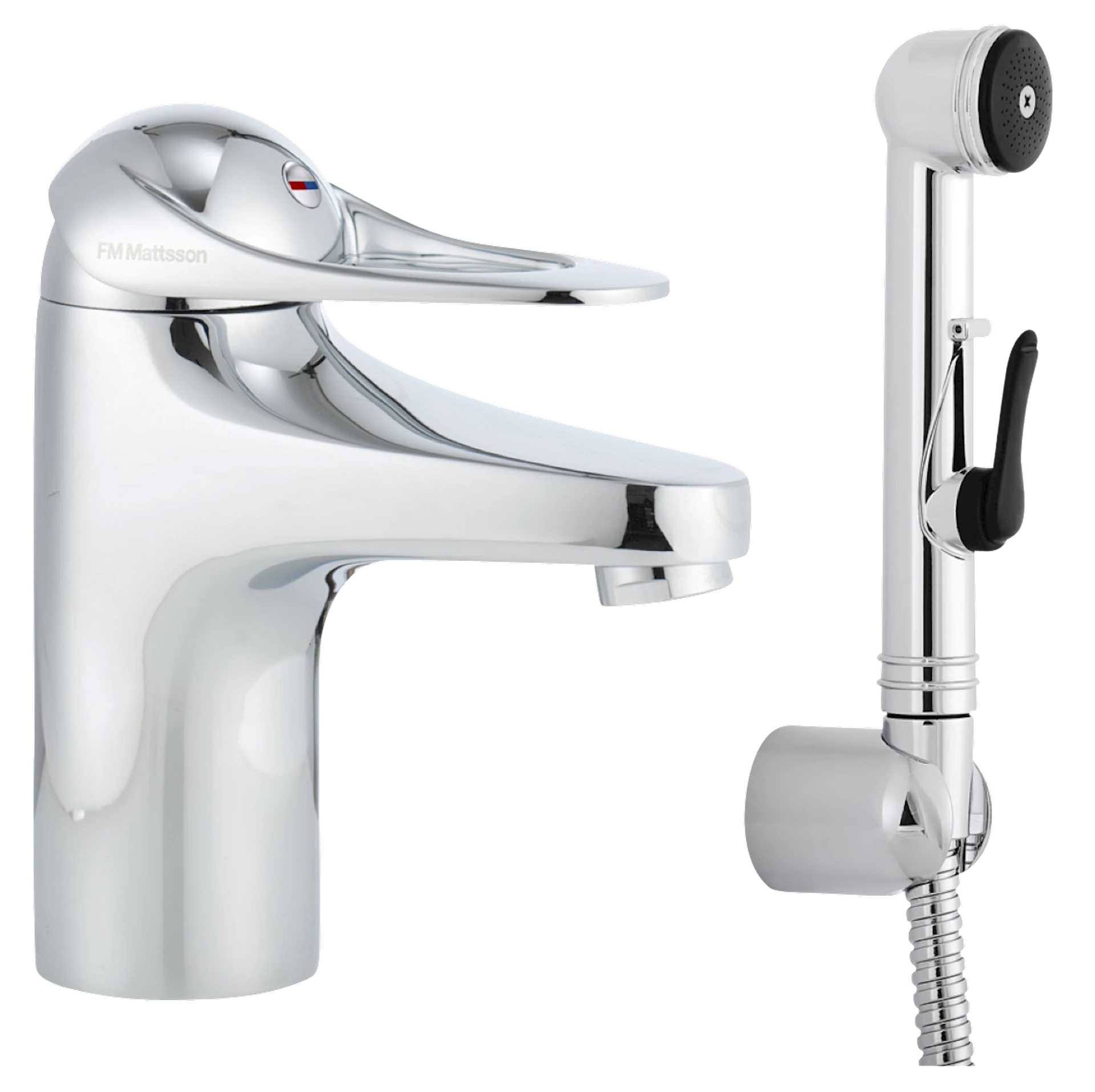 NRF4300043 - 9000E servantbatteri m/hånddusj, krom - 