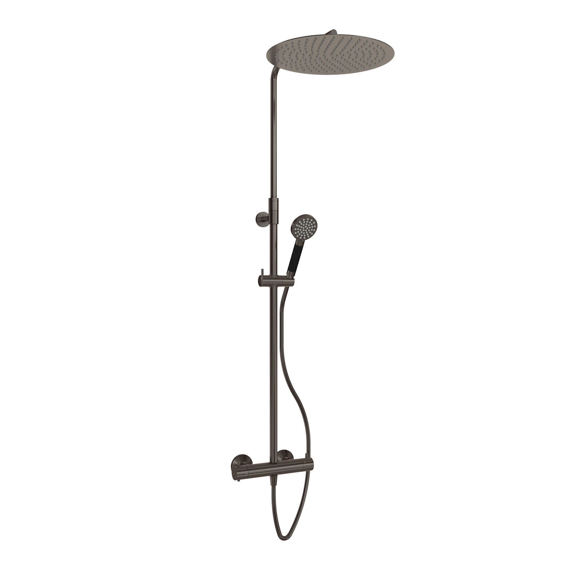 NRF1398693 - Rainshower rund HEDDA børstet grå - 