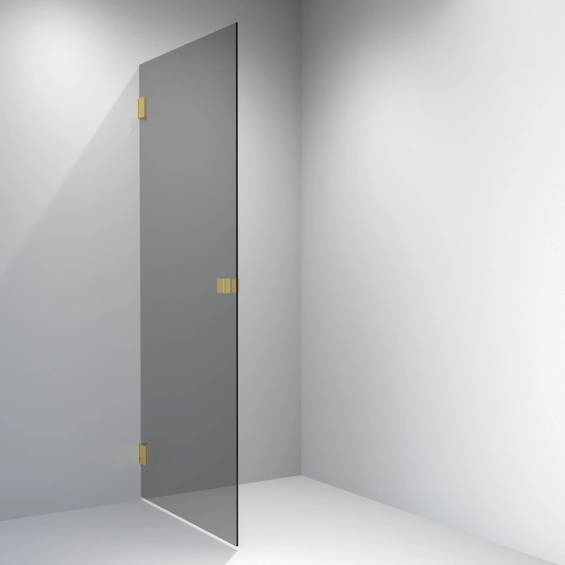 NRF1395754 - Dusjdør rett EMIL 90x200cm sotet glass, gull - 